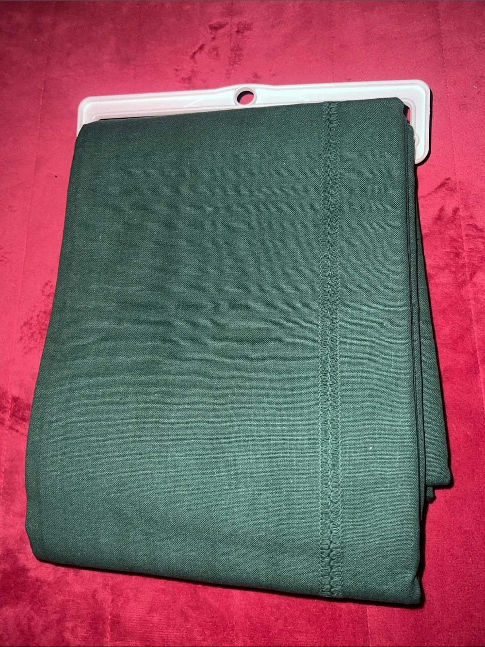Hearth and Hand with Magnolia 60” x 84” tonal trim green tablecloth.  NWT.